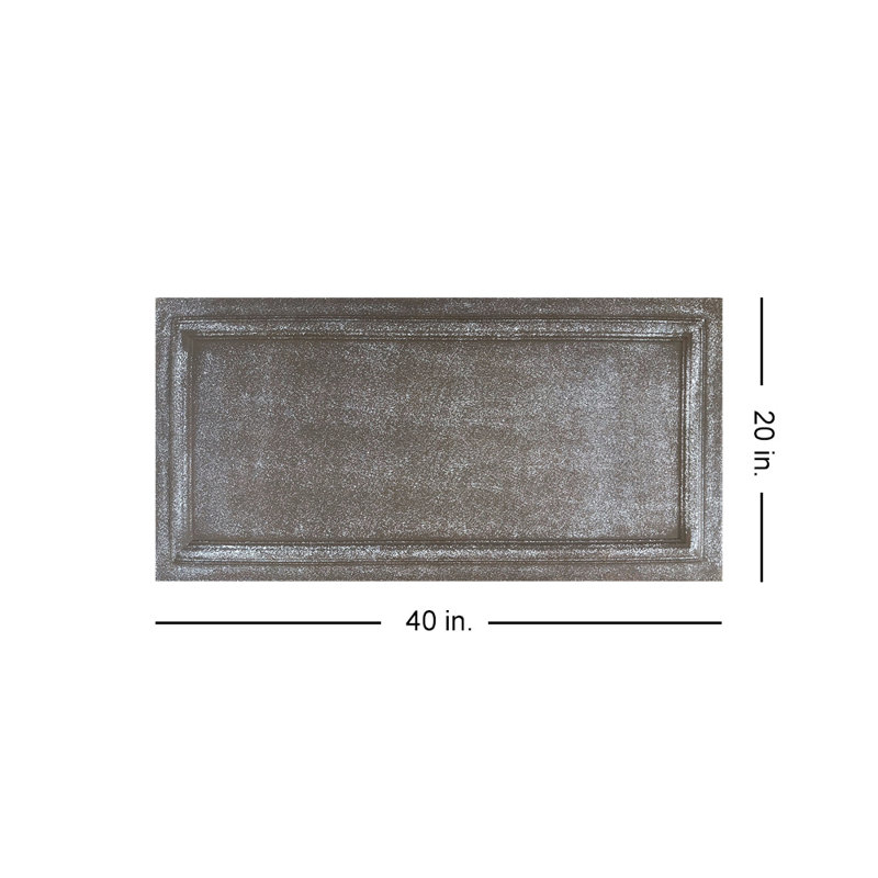 Grand panneau - tuile de plafond en mousse à coller 1,6 pi x 3,2 pi, Gris mousse