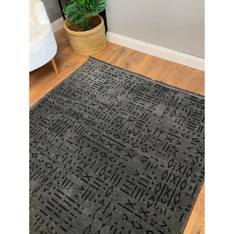 Amiliya Solid Colour Chenille Area Rug, Rectangle 160 x 230cm