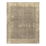 Distressed Homage Hand Knotted Wool Floral Area Rug