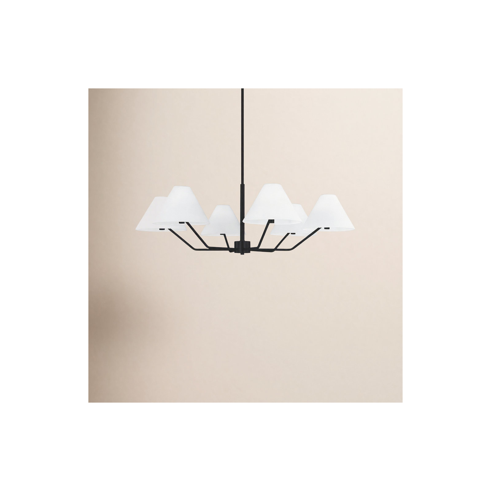 Burke 6-Light Large Chandelier, Midnight Black