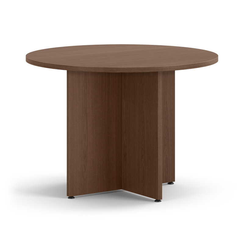 Table de réunion circulaire Mod, H 29 po x L 42 po x l 42 po, Noyer sépia