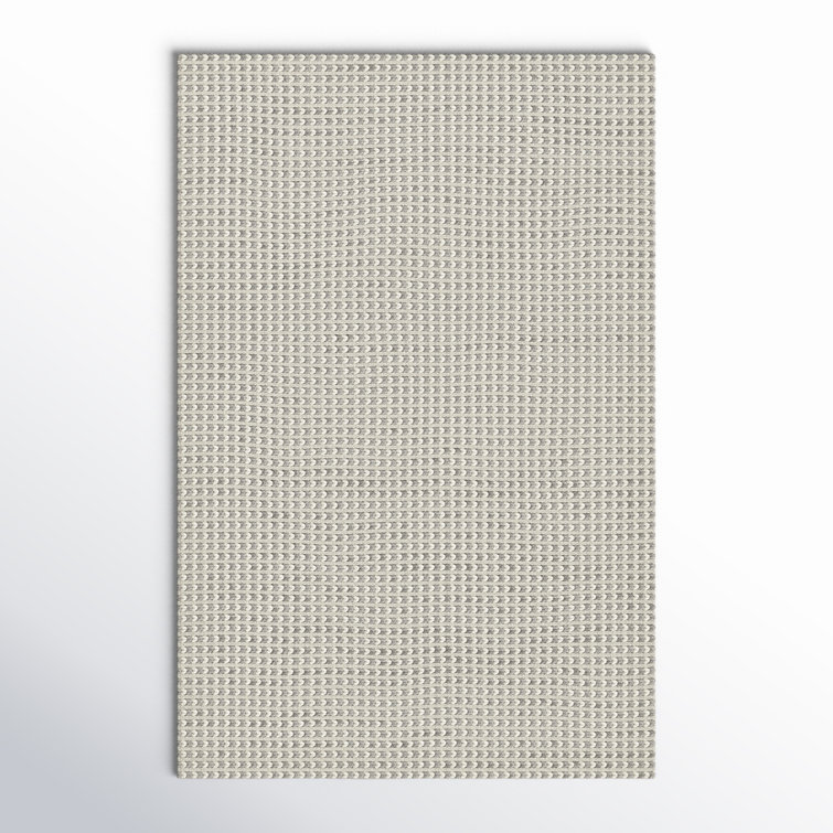 Auria Chevron Handmade Flatweave Wool/Polyester Area Rug in Sterling Gray/Silver/Pewter