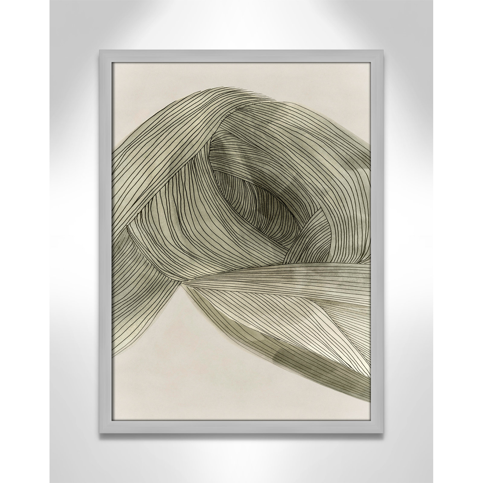 Arnell "Dreaming in Pastel I" Painting, Matte Silver, 23" H x 17" W x 0.75" D