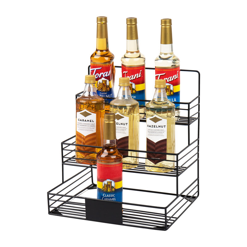 Floor Wine Bottle Rack in Black