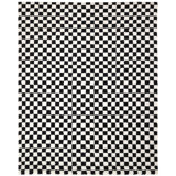 Stamford Checkered Area Rug in Black