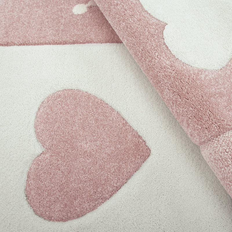 Aledo Pink/Grey Rug, Round 160cm