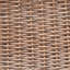 Banc d'extérieur en bois d'acacia 1 pièce, finition teck + osier brun-2085178000