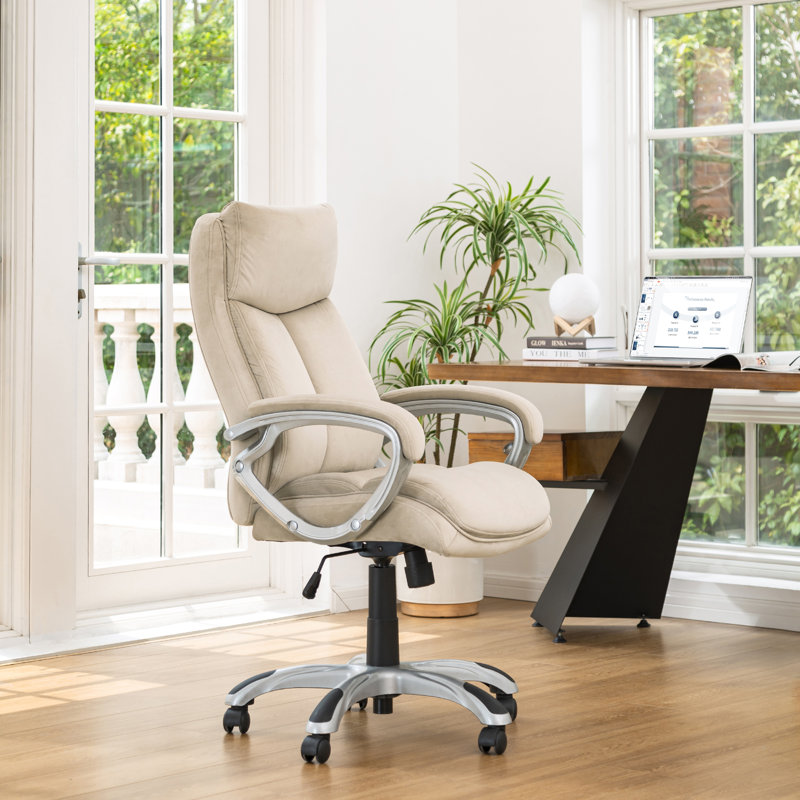 Kyperounta Velvet Executive Chair with Headrest