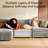 Canapé Oversize Chenille Sofa With Solid Wood Legs-120198398