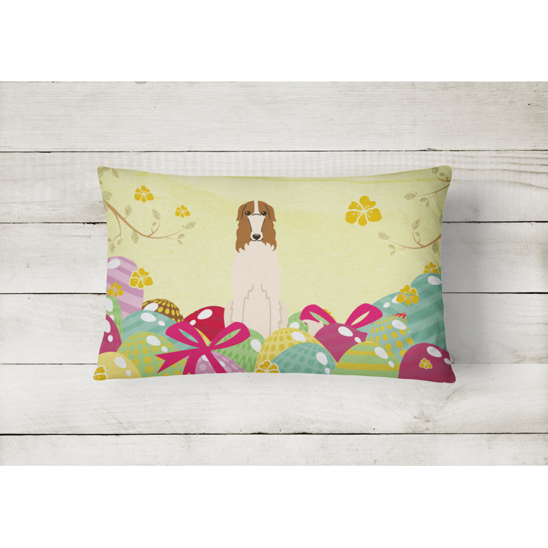 Easter Eggs Outdoor Throw Pillow