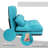 Trule Adjustable Headrest Floor Game Chair-1770748817