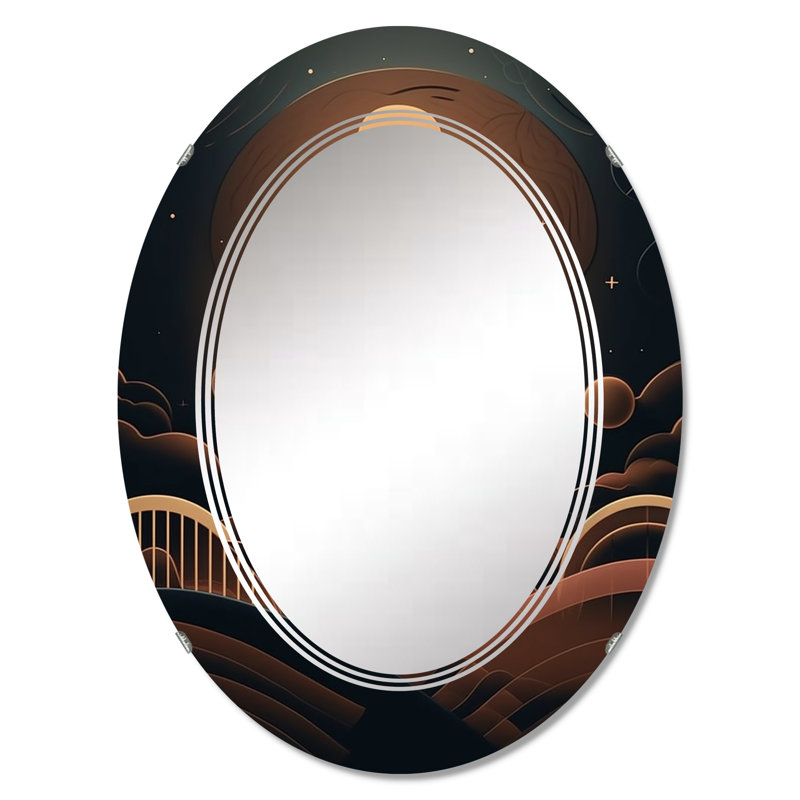 Maroma - Miroir mural moderne ovale, 30 po x 20 po