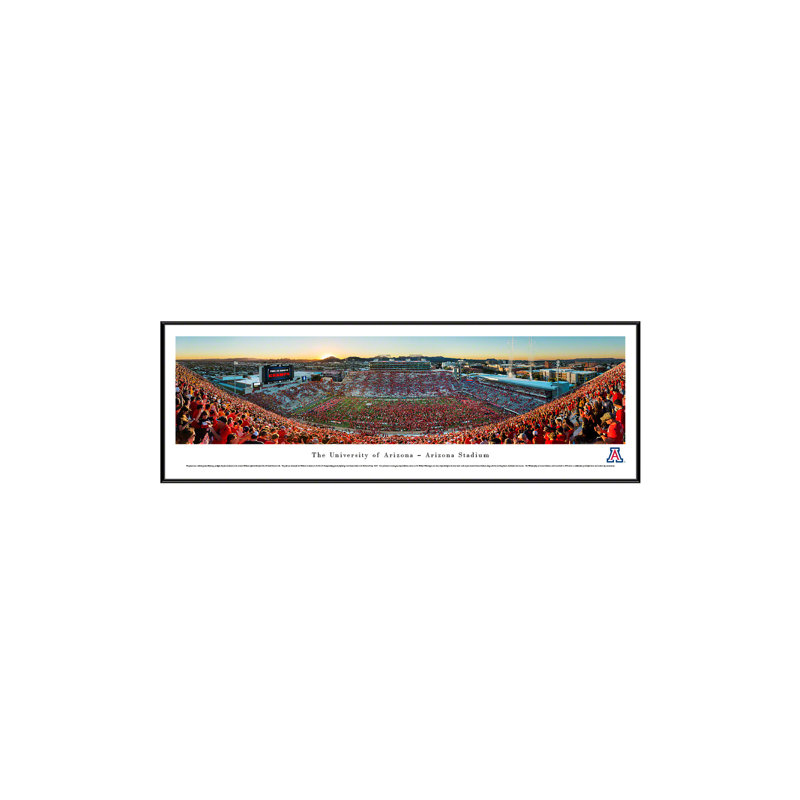 Arizona Wildcats NCAA Football Panoramic Print in Standard Frame