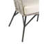Fauteuil demi-tonneau en lin 30 po