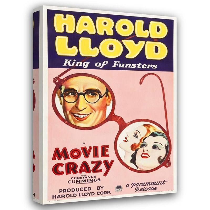 Lark Manor ™, galerie de photos d'archives d'Hollywood, art sur toile tendue: Harold Lloyd 482518, H 40 po x l 28 po