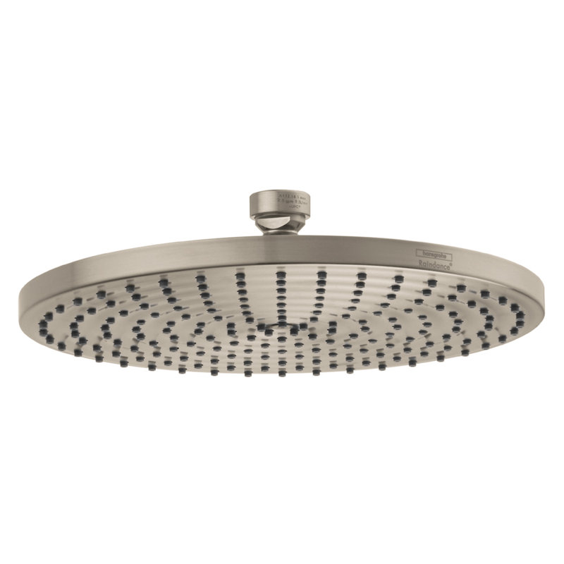 Raindance S hansgrohe Showerhead 240 1-Jet, 1.75 GPM, Brushed Nickel