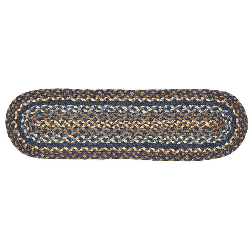 Tapis Chalres, L 28 po x P 8 po, Bleu/noir/brun