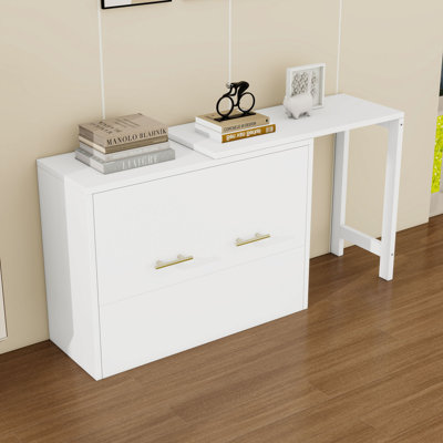 Lit escamotable simple avec bureau et coussin pliable