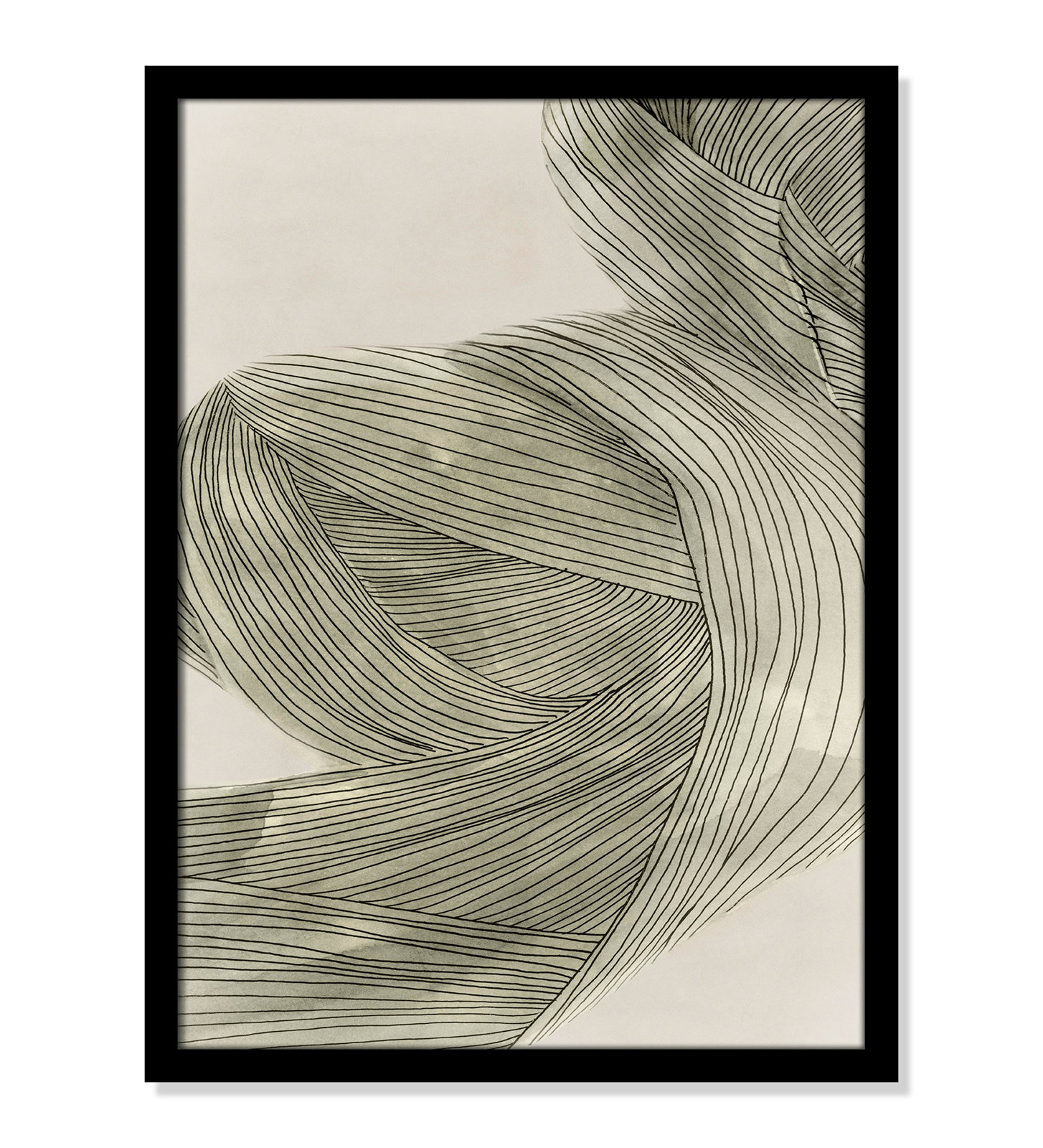 Anelis "Dreaming in Pastel II" Painting, 23" H x 17" W x 0.75" D, Satin Black