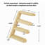 Ensemble d'escaliers muraux pour chat, échelle pour chat en bois de pin avec corde en sisal, tablettes d'escalade peu encombrantes pour chats