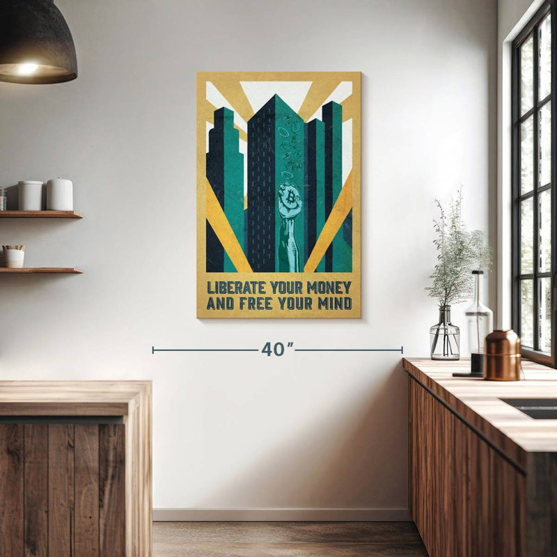 Tergel Bitcoin Quote, 39" H x 26" W