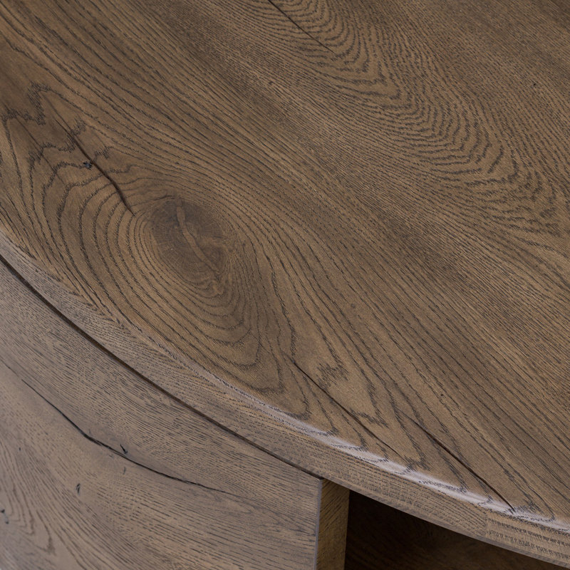 Matheus Solid Wood Coffee Table, Gray Reclaimed French Oak