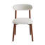 Ensemble de chaises de salle à manger rembourrées Modern 2 pièces avec dossier incurvé et structure en bois massif-400177110