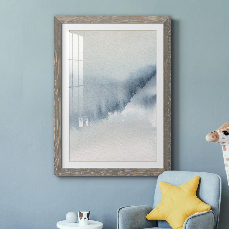 Summer Rain II - peinture encadrée, Cadre en papier gris, H 31,5 po x l 23,5 po x P 1,5 po