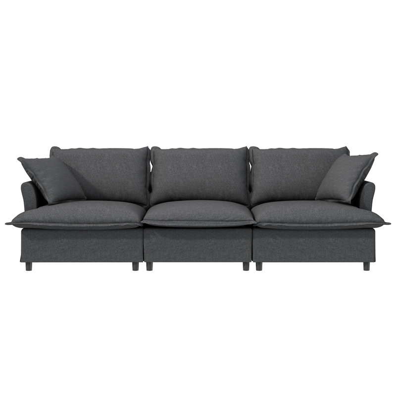 Module de canapé 94 * 35 "à 3 places pour canapé modulaire modulaire, siège large, canapé en chenille avec coussins décoratifs, mobilier d'intérieur rembourré pour salon, chambre à coucher, appartement