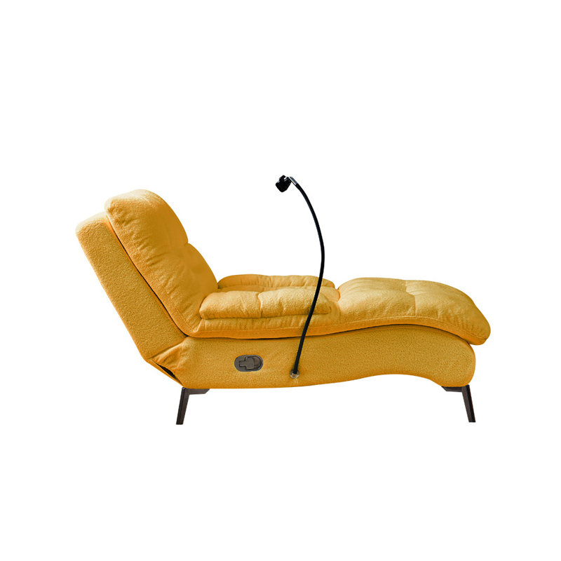 Chaise longue rembourrée Vershaun, Jaune