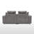 Makassar 78" Modular Loveseat, Modern Upholstery Sofa With Ottoman-956448574