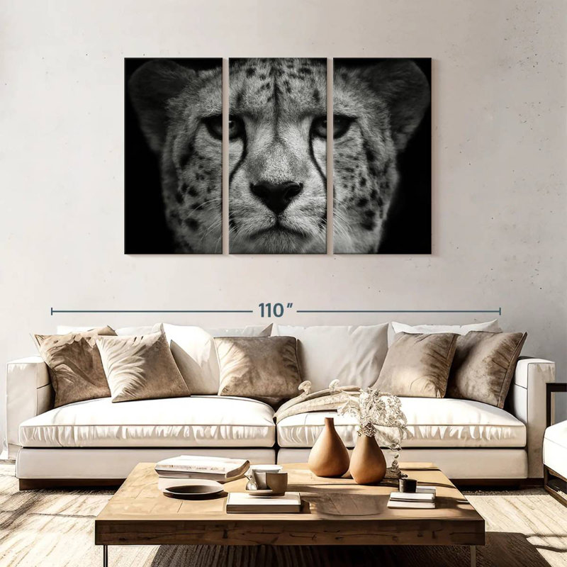 Brampt Wild Cat Portrait, 48" H x 74" W