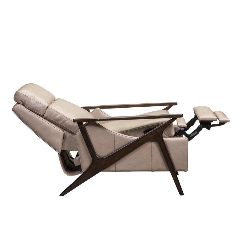 Fauteuil inclinable en cuir Muril, Brun clair