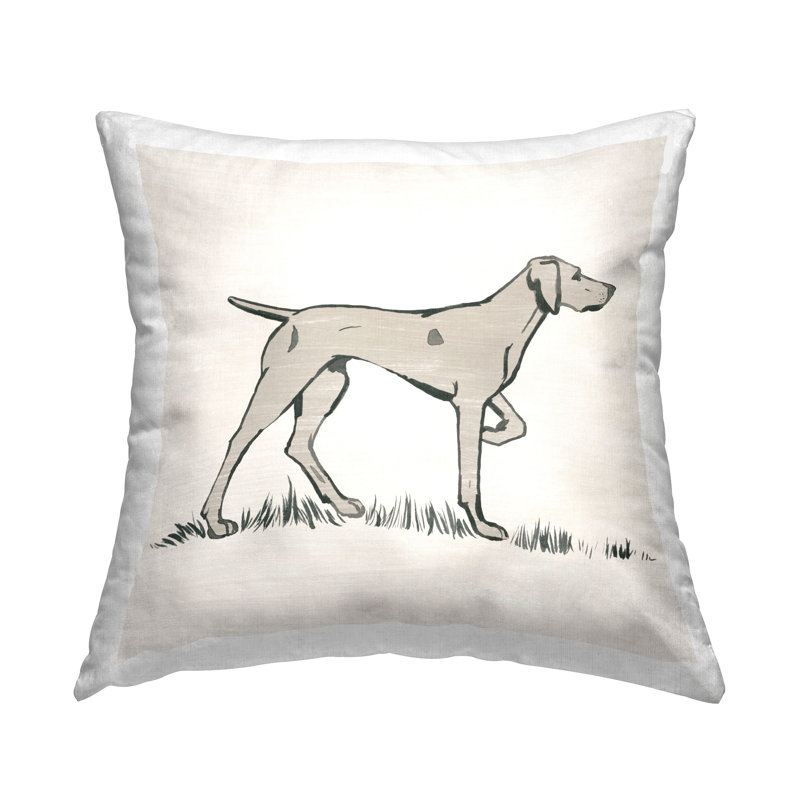 Coussin décoratif avec imprimé animal de chasse par Grace Popp