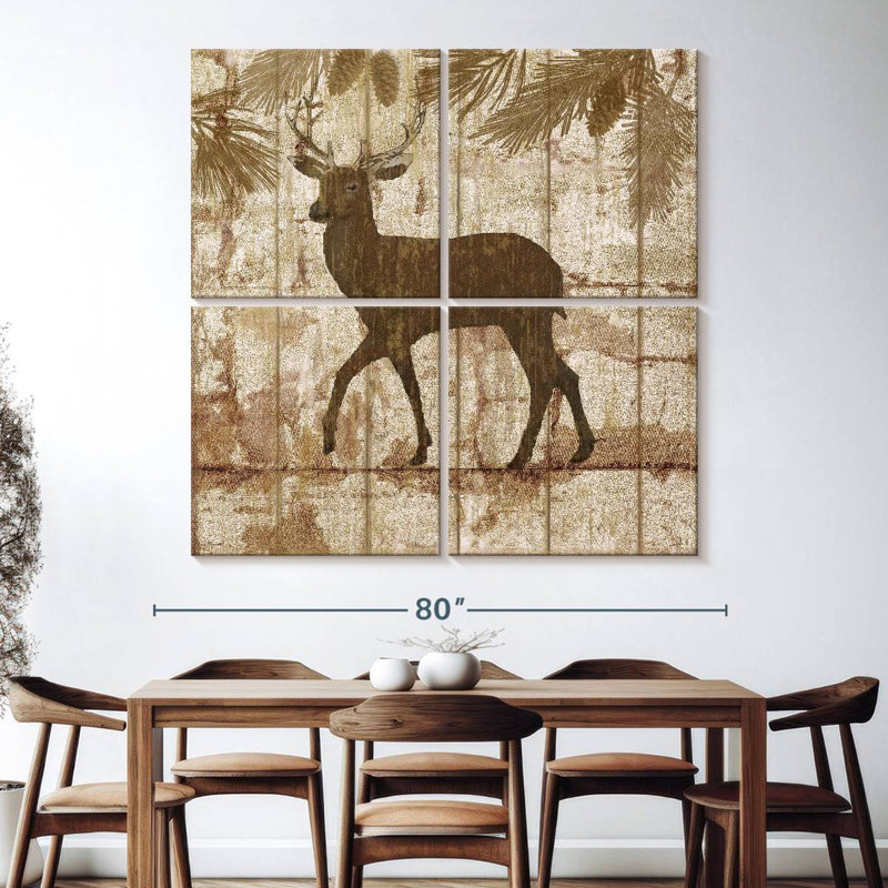 Brampt Deer Crossing, 74" H x 74" W
