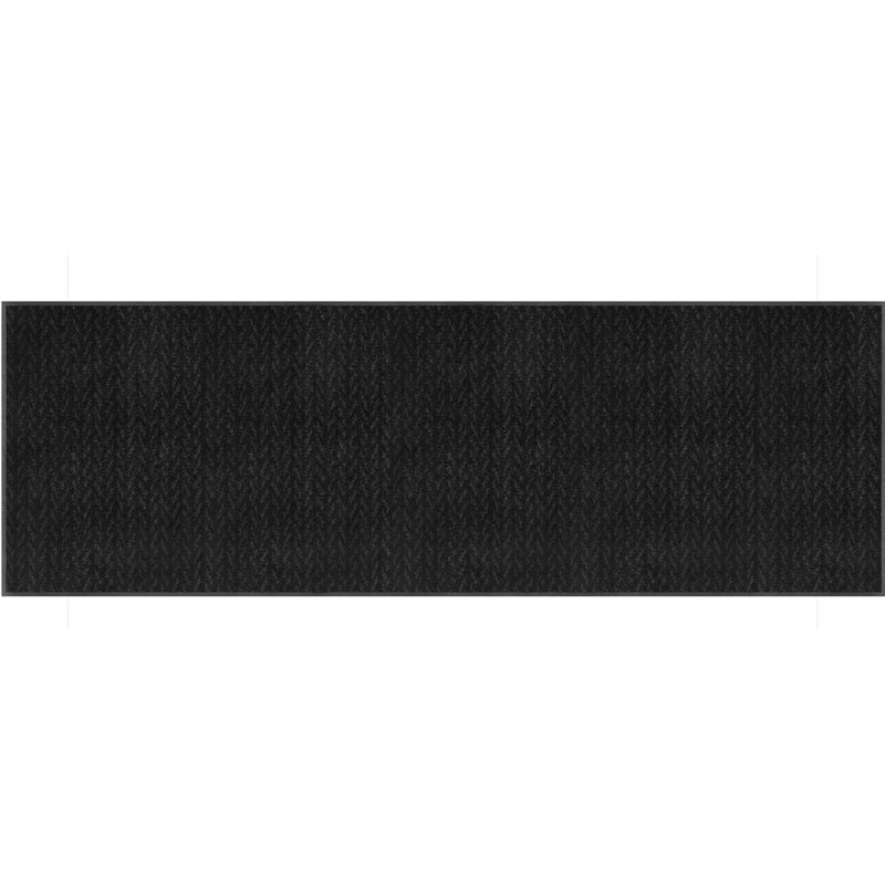 Chevron Non-Skid Kitchen Mat, Charcoal