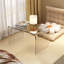 Table de bout en forme de C en acrylique transparent, table d'appoint de canapé moderne pour le salon, table à collation minimaliste avec design flottant-1931925868-1931925866