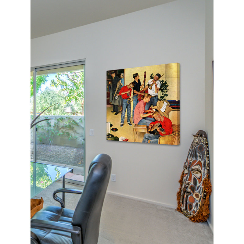 Jam Session 1 Piece Wrapped Canvas Painting, 122 cm H x 122 cm W