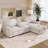 Upholstery Sleeper Sectional Sofa With Storage Space, USB Port, 2 Cup Holders On Back Cushions-2064479408
