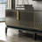 Alcimon TV Stand for TVs up to 88" with 4-door Storage Cabinets and Metal Base