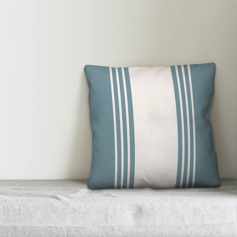Coussin Farmhouse, 20 po x 20 po, Vert, Polyester/ Bourre en polyester