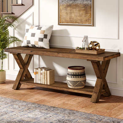 Solid Wood Storage Bench
