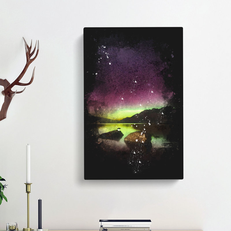 Aurora Australis Southern Lights - Print, 50cm H x 35cm W x 3cm D, Wrapped Canvas