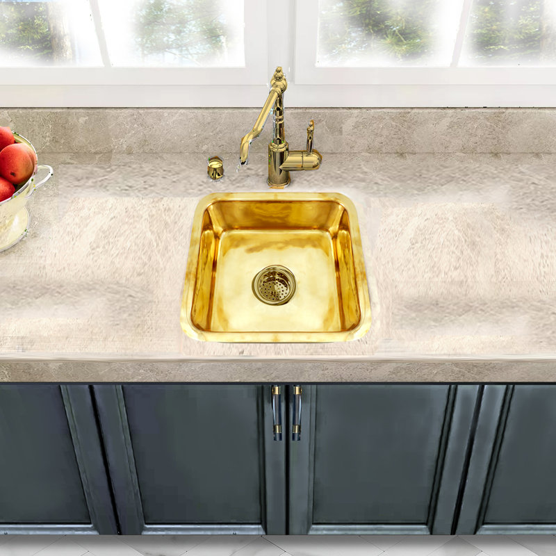 Brightwork 16.63'' L Single Basin Kitchen Sink