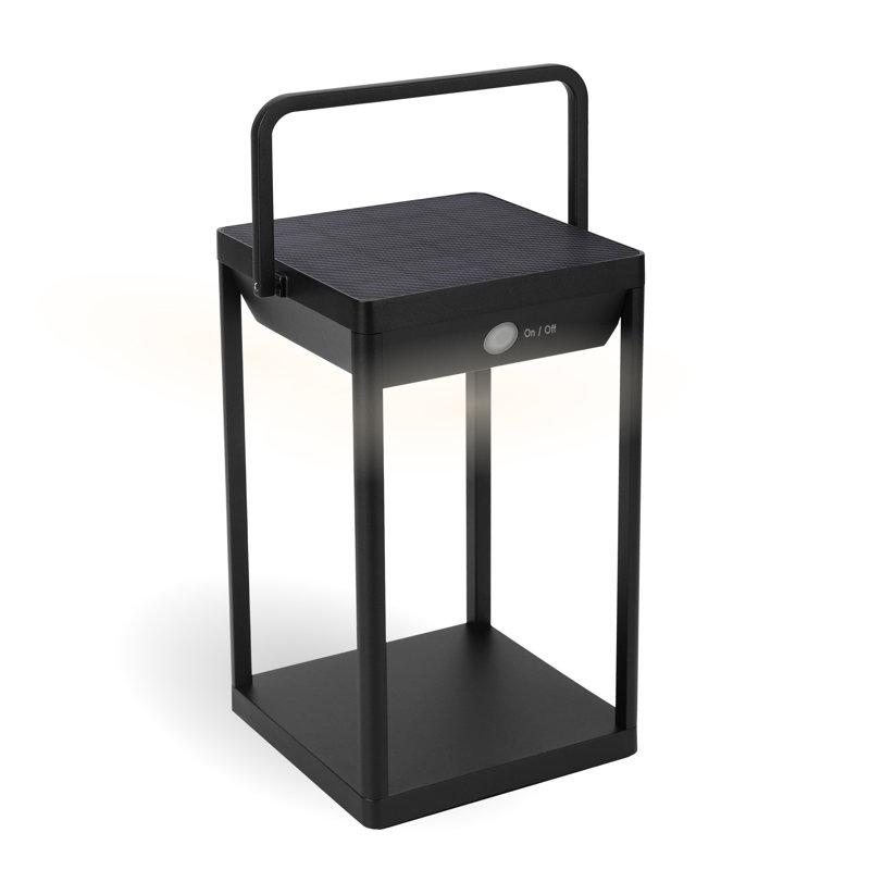 Lanterne solaire solaire en métal de qualité supérieure avec chargement USB, 9,8 po de hauteur