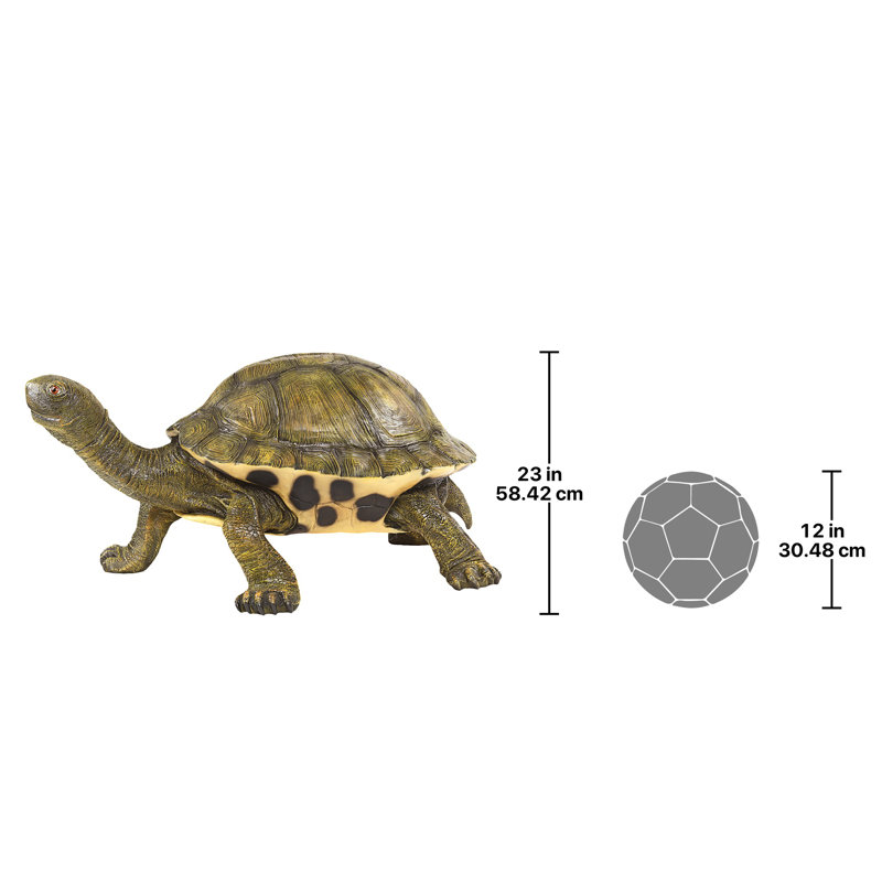 Giant Hand-Painted Resin Tranquil Tortoise Garden Sculpture