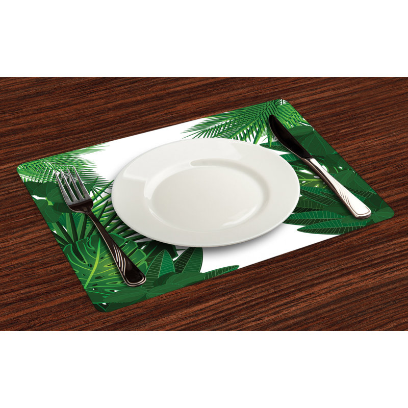Polyester Floral Rectangle Placemat