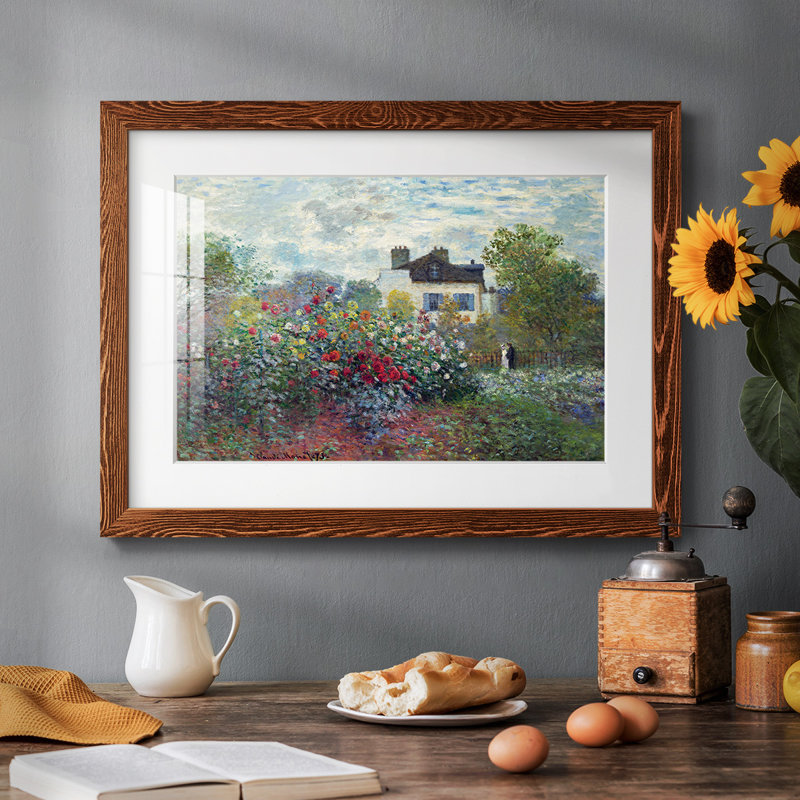 Le jardin de l'artiste à Argenteuil, reproduction d'art sur papier, Érable, H 14 po x l 20 po x P 1,5 po