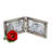 Thomas Pewter Metal Beveled Picture Frame