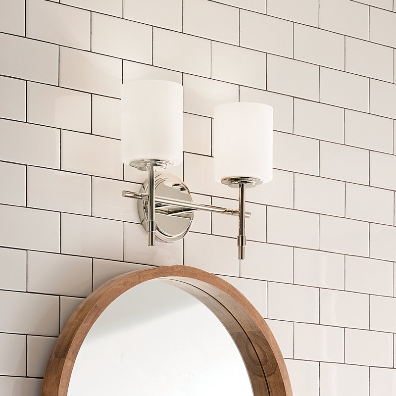 Ergi Dimmable Vanity Light, 2, Polished Nickel